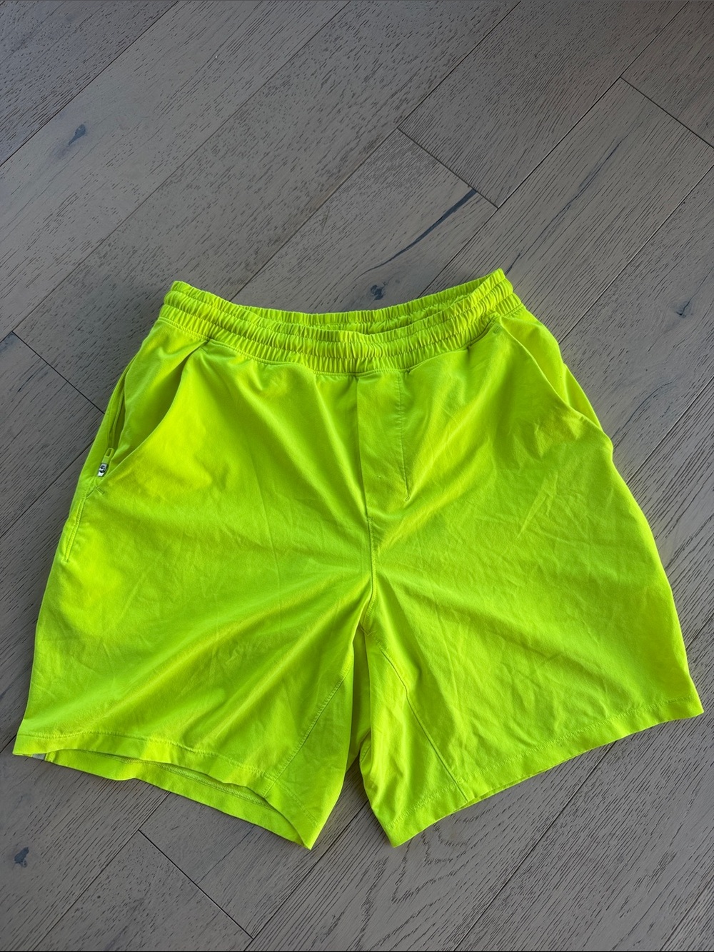 lululemon athletica Men's Neon Yellow Athletic Shorts